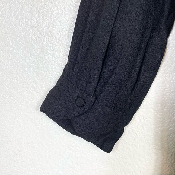 Vintage Diane Von Furstenberg Black Collared Midi Dress - Picture 4 of 6